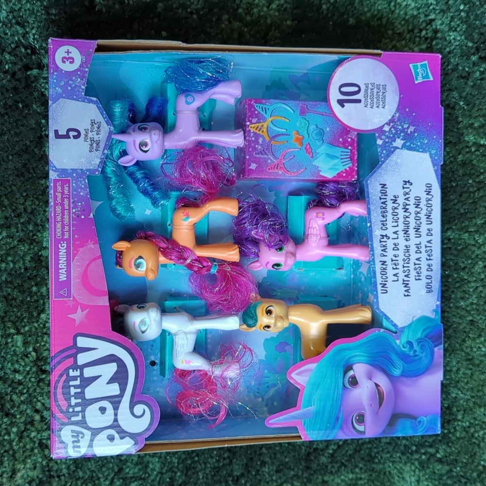 My Little Pony, Unicorn Party Celebration, 5 Ponies & 10 Accessories, NIB